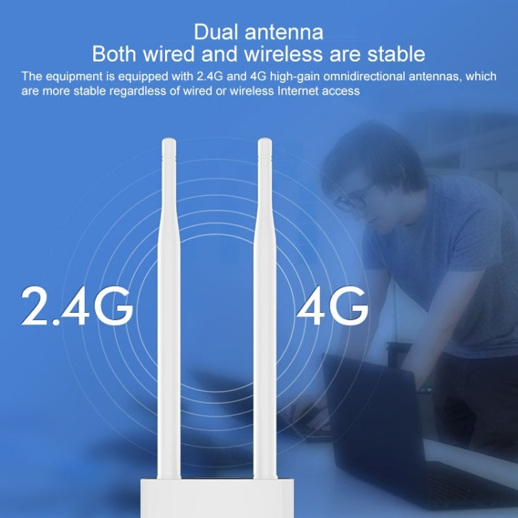 COMFAST CF-E5 300Mbps 4G Outdoor Waterproof Signal Amplifier Wireless Router Repeater WIFI Base Station with 2 Antennas, EU Version - Wireless Routers by COMFAST | Online Shopping South Africa | PMC Jewellery | Buy Now Pay Later Mobicred