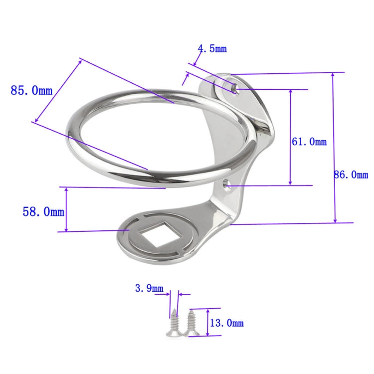 304 Stainless Steel Yacht Water Cup Holder - Marine Accessories & Parts by PMC Jewellery | Online Shopping South Africa | PMC Jewellery | Buy Now Pay Later Mobicred