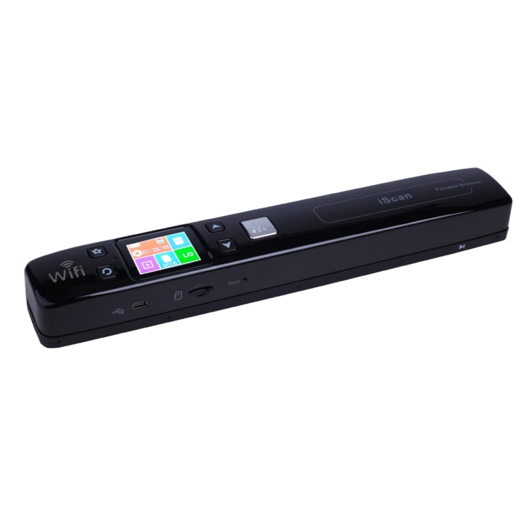 iScan02 WiFi Double Roller Mobile Document Portable Handheld Scanner with LED Display,  Support 1050DPI  / 600DPI  / 300DPI  / PDF / JPG / TF(Black) - Portable Scanner by PMC TechLife | Online Shopping South Africa | PMC TechLife