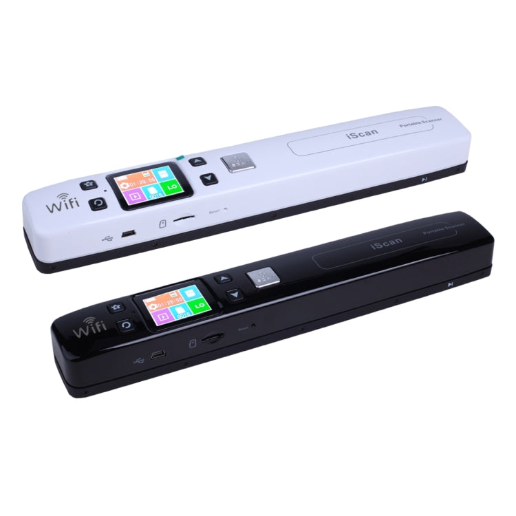 iScan02 WiFi Double Roller Mobile Document Portable Handheld Scanner with LED Display,  Support 1050DPI  / 600DPI  / 300DPI  / PDF / JPG / TF(Black) - Portable Scanner by PMC TechLife | Online Shopping South Africa | PMC TechLife