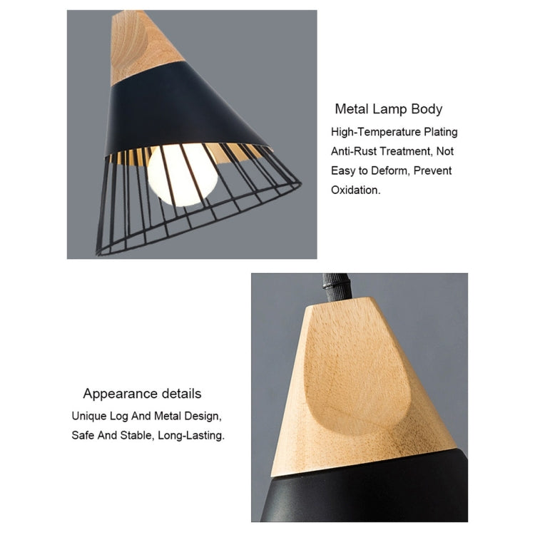 E27 Modern Lighting Iron Solid Wood Pendant Light Hanging Lamp(White) - free shipping - PMc TechLife - Order now!