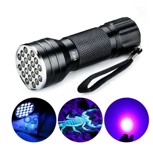 UV 21 LEDs 395NM Ultra Violet Torch LED Flashlight Light Lamp Detector for Dog Urine Pet Stains - LED Flashlight by PMC Jewellery | Online Shopping South Africa | PMC Jewellery