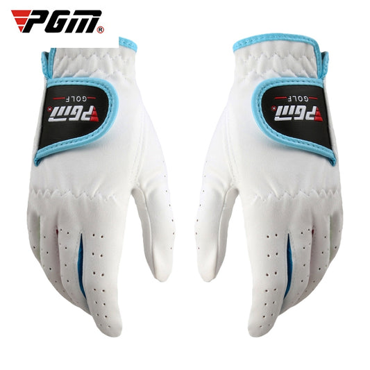 PGM One Pair Golf Microfiber Cloth Soft Comfortable Gloves for Children (Color:White Size:16) - Safety Gloves by PGM | Online Shopping South Africa | PMC Jewellery | Buy Now Pay Later Mobicred