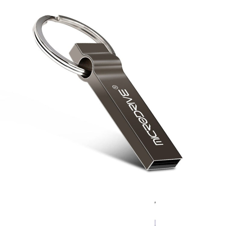 MicroDrive 64GB USB 2.0 Metal Keychain U Disk (Black) - USB Flash Drives by MicroDrive | Online Shopping South Africa | PMC TechLife | Buy Now Pay Later Mobicred