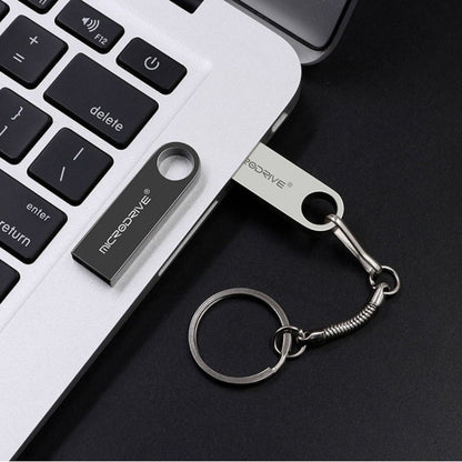 MicroDrive 128GB USB 2.0 Metal Waterproof High Speed U Disk(Black) - USB Flash Drives by MicroDrive | Online Shopping South Africa | PMC Jewellery | Buy Now Pay Later Mobicred