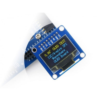 Waveshare 0.96 inch 128*64 OLED (B), SPI/I2C Interfaces, Straight Vertical Pinheader - Modules Expansions Accessories by Waveshare | Online Shopping South Africa | PMC Jewellery | Buy Now Pay Later Mobicred