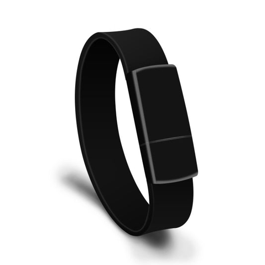 MicroDrive 64GB USB 2.0 Fashion Bracelet Wristband U Disk (Black) - USB Flash Drives by MicroDrive | Online Shopping South Africa | PMC Jewellery