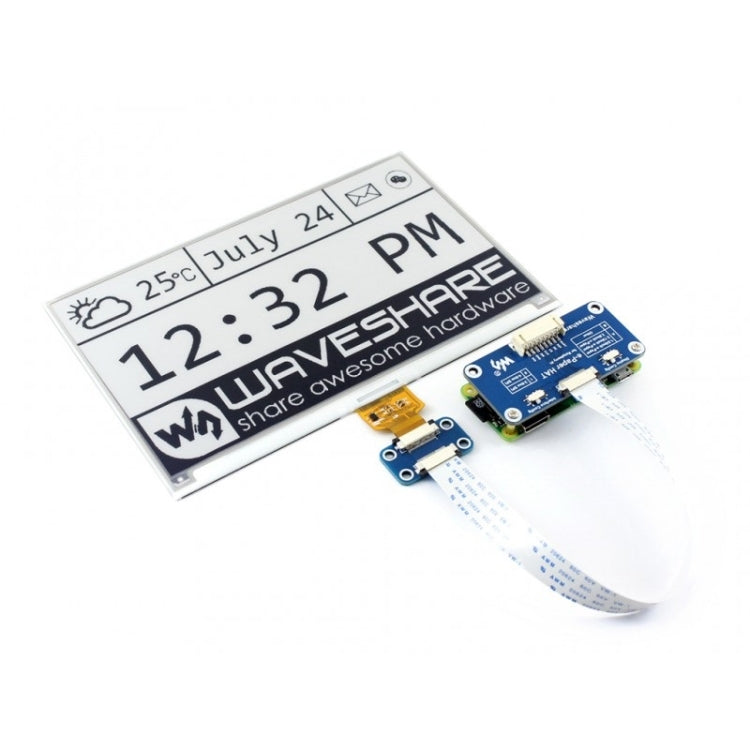 Waveshare 7.5 inch  800x400 Pixel E-Ink Display HAT for Raspberry Pi - free shipping - PMC Jewellery - Order now!