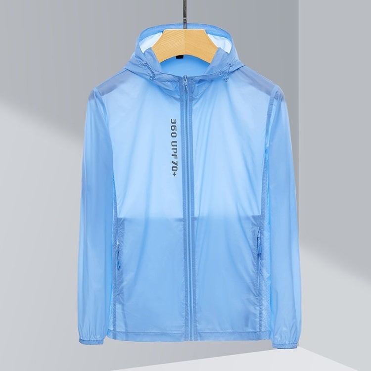 Mens Outdoor UV Proof Breathable Lightweight UPF 70 + Sunscreen Clothes For Couples (Color:Light Blue Size:XXXXL) - Loose Coat by PMC Jewellery | Online Shopping South Africa | PMC Jewellery