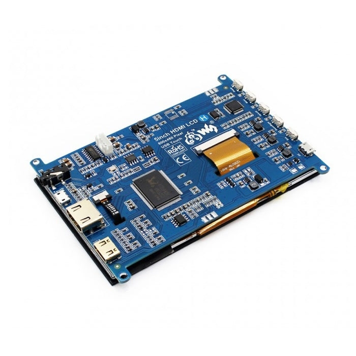 WAVESHARE 5 Inch HDMI LCD (H) 800x480 Touch Screen  for Raspberry Pi Supports Various Systems - LCD & LED Display Module by PMC TechLife | Online Shopping South Africa | PMC TechLife | Buy Now Pay Later Mobicred