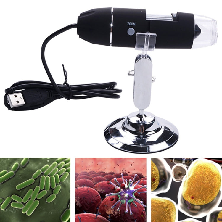 1000X Magnifier 0.3MP Image Sensor USB Digital Microscope with 8 LED & Professional Stand(Black) - Digital Microscope by PMC Jewellery | Online Shopping South Africa | PMC Jewellery | Buy Now Pay Later Mobicred