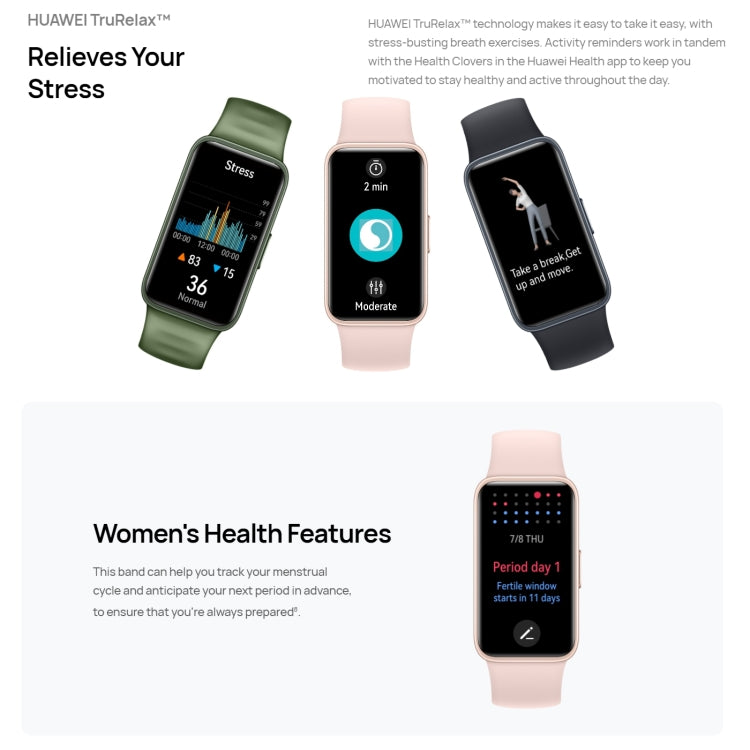 HUAWEI Band 8 Standard 1.47 inch AMOLED Smart Watch, Support Heart Rate / Blood Pressure / Blood Oxygen / Sleep Monitoring(Emerald) - Wearable Devices by Huawei | Online Shopping South Africa | PMC Jewellery