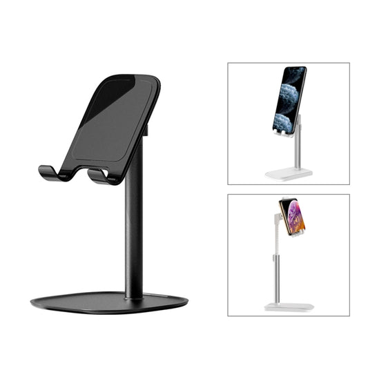 ROCK RPH0944 Adjustable Lifting 90 Degree Rotation ABS Stand Desktop Phone Tablet Holder(Black) - Desktop Holder by ROCK | Online Shopping South Africa | PMC Jewellery | Buy Now Pay Later Mobicred