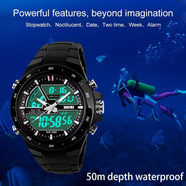 SKMEI 1016 Multifunctional Men Outdoor Sports Noctilucent Waterproof Double Digital Watch (Red + Black) - Sport Watches by SKMEI | Online Shopping South Africa | PMC Jewellery | Buy Now Pay Later Mobicred