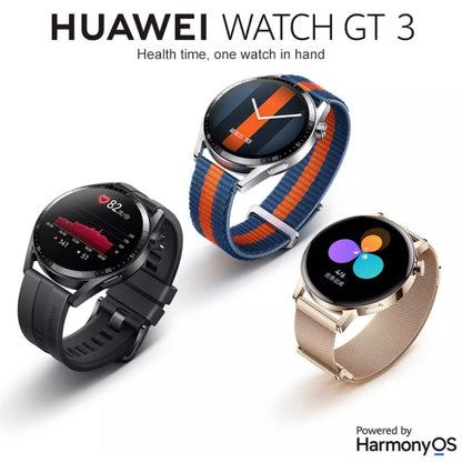 HUAWEI WATCH GT 3 Smart Watch 42mm Rubber Wristband, 1.32 inch AMOLED Screen, Support Heart Rate Monitoring / GPS / 7-days Battery Life / NFC(Black) - Wearable Devices by Huawei | Online Shopping South Africa | PMC Jewellery | Buy Now Pay Later Mobicred