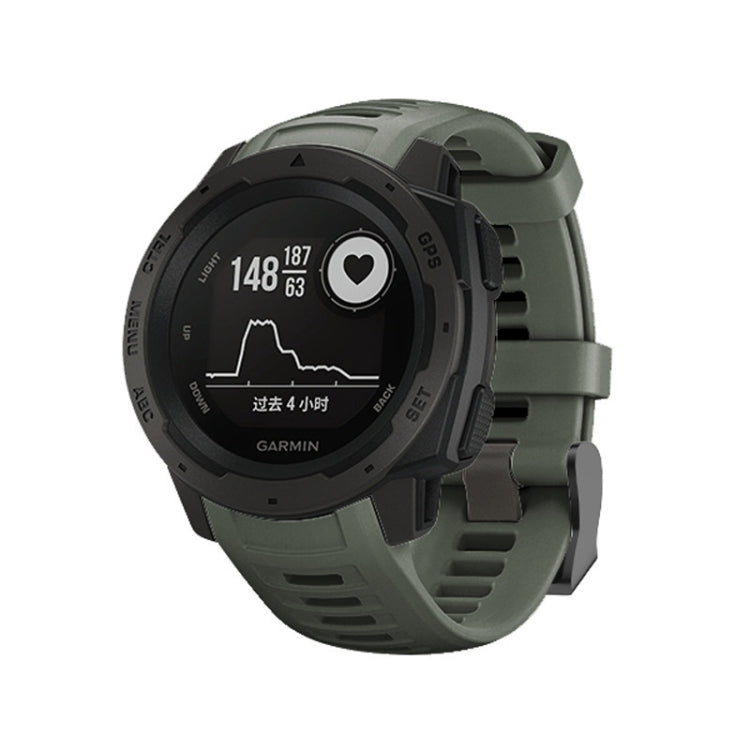 Silicone Watch Band for Garmin Instinct 22mm, Host not Included(Army Green) - Watch Bands by PMC TechLife | Online Shopping South Africa | PMC TechLife | Buy Now Pay Later Mobicred