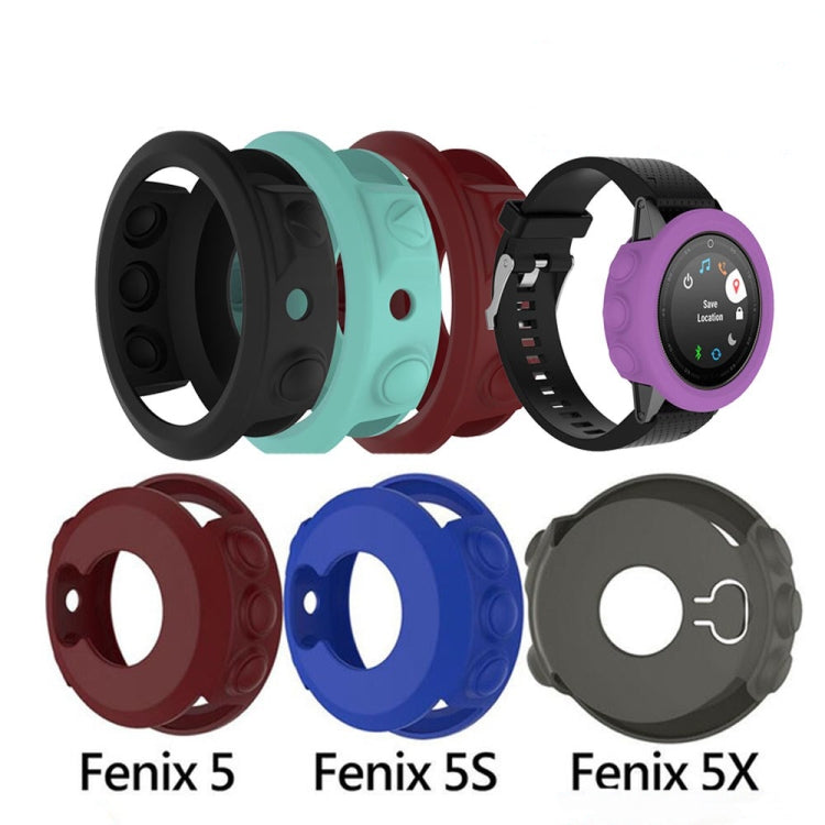 Solid Color Silicone Watch Protective Case for Garmin Fenix 5(Mint Green) - Screen Protector by ENKAY | Online Shopping South Africa | PMC TechLife | Buy Now Pay Later Mobicred