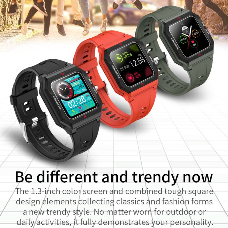 Lokmat FT10 1.3 inch IPS Touch Screen Waterproof Smart Watch, Support Music Play / Heart Rate / Blood Pressure Monitor(Red) - Smart Watches by Lokmat | Online Shopping South Africa | PMC Jewellery | Buy Now Pay Later Mobicred