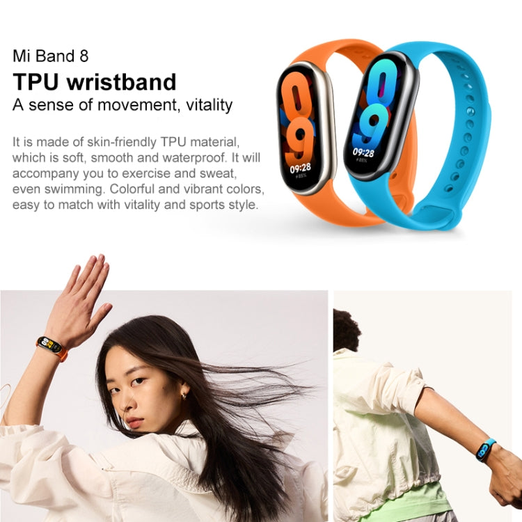 Original For Xiaomi Mi Band 8 TPU Watch Band(Blue) - Watch Bands by Xiaomi | Online Shopping South Africa | PMC Jewellery | Buy Now Pay Later Mobicred