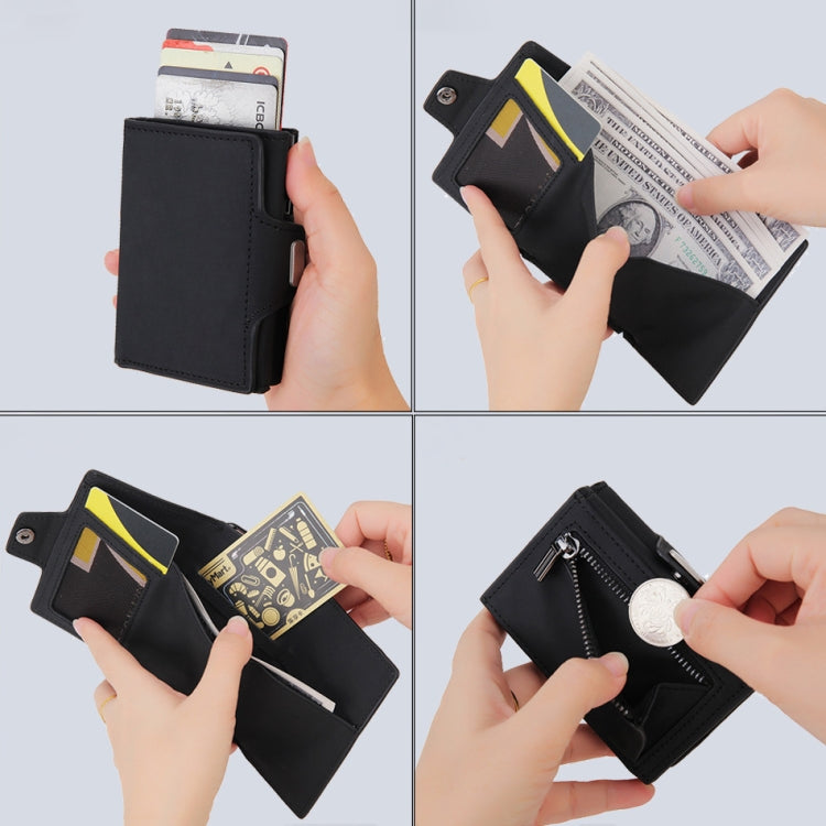 CH0727-1 RFID Carbon Fiber Zipper Multifunctional Card Package(Black) - Antimagnetic RFID Package by PMC TechLife | Online Shopping South Africa | PMC TechLife | Buy Now Pay Later Mobicred
