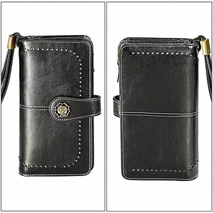 3556 Large Capacity Long Multi-function Anti-magnetic RFID Wallet Clutch for Ladies with Card Slots (Black) - Antimagnetic RFID Package by PMC Jewellery | Online Shopping South Africa | PMC Jewellery | Buy Now Pay Later Mobicred