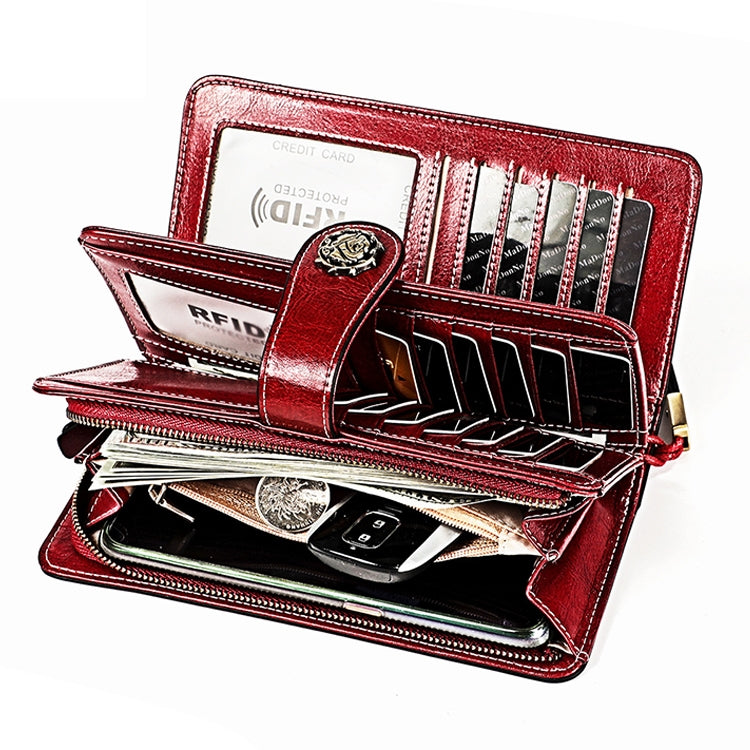 3555 Large Capacity Long Multi-function Anti-magnetic RFID Wallet Clutch for Ladies with Card Slots (Yellow) - Antimagnetic RFID Package by PMC TechLife | Online Shopping South Africa | PMC TechLife | Buy Now Pay Later Mobicred