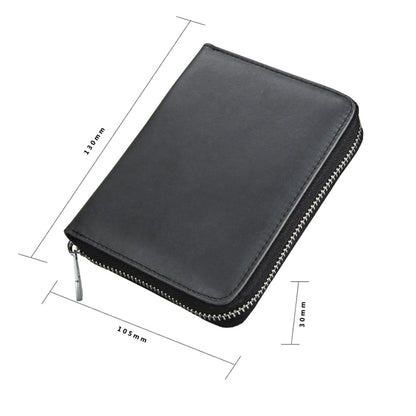 Antimagnetic RFID Multi-functional Genuine Leather Card Package(Black) - Antimagnetic RFID Package by PMC Jewellery | Online Shopping South Africa | PMC Jewellery | Buy Now Pay Later Mobicred