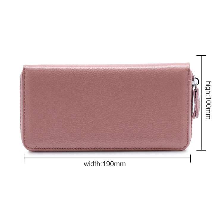 902 Antimagnetic RFID Litchi Texture Women Large Capacity Hand Wallet Purse Phone Bag with Card Slots(Light Pink) - Antimagnetic RFID Package by PMC Jewellery | Online Shopping South Africa | PMC Jewellery | Buy Now Pay Later Mobicred