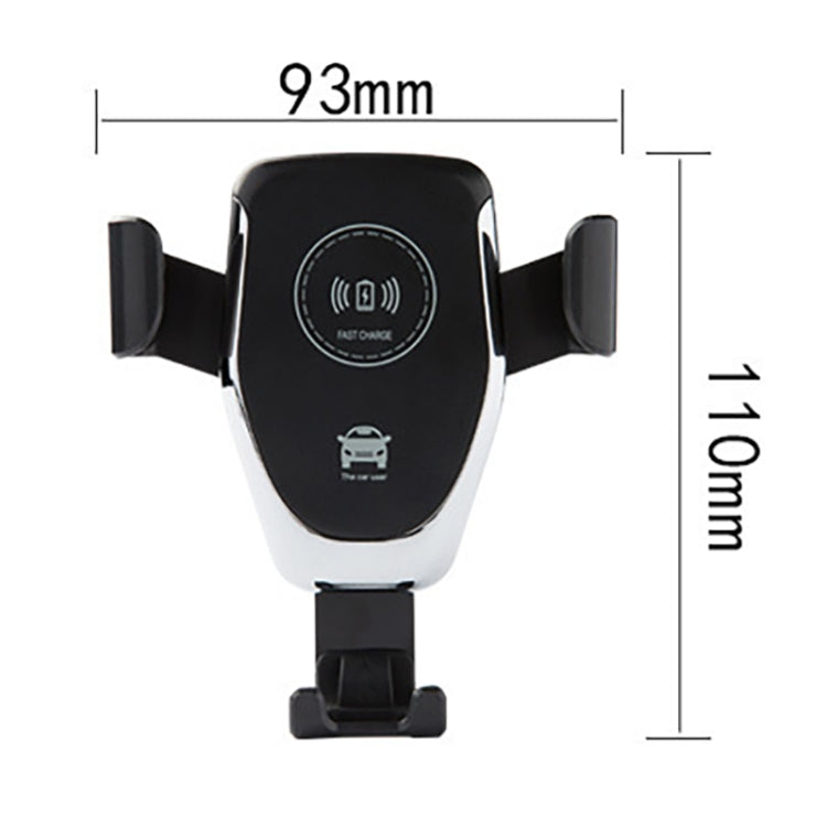 Car Air Outlet Bracket Wireless Charger Qi Standard Wireless Charger(Black) - Wireless Charger Holders by PMC TechLife | Online Shopping South Africa | PMC TechLife