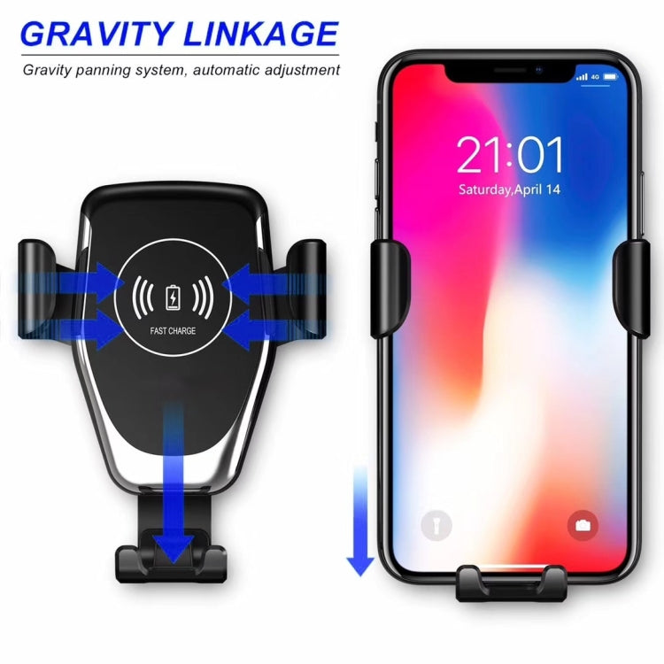Car Air Outlet Bracket Wireless Charger Qi Standard Wireless Charger(Black) - Wireless Charger Holders by PMC TechLife | Online Shopping South Africa | PMC TechLife