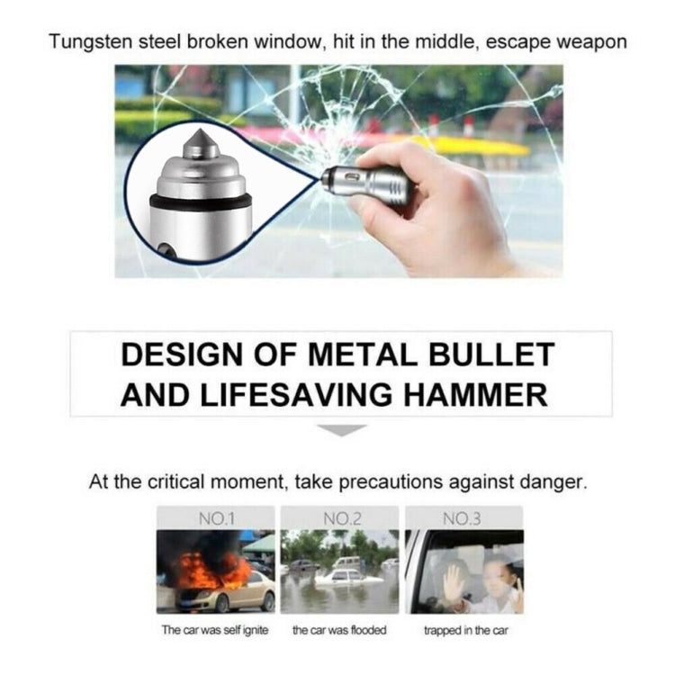 Car Diamond Aluminium Alloy QC3.0 Dual USB Quick Charger(Red) - free shipping - PMC TechLife - Order now!