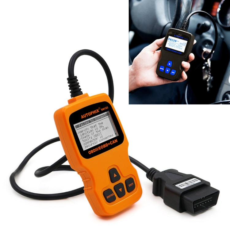 AUTOPHIX OM123 Car Portable OBD2 Scanner Car Diagnostic Tool OBD 2 Automotive Scanner EOBD Code Reader (Orange) - Code Readers & Scan Tools by PMC Jewellery | Online Shopping South Africa | PMC Jewellery