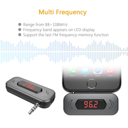 Doosl DSER116 Multifunctional Car FM Transmitter Wireless Music Receiver with 3.5mm Jack & LCD Display, Support Hands-free Call(Black) - Bluetooth Car Kits by DOOSL | Online Shopping South Africa | PMC Jewellery