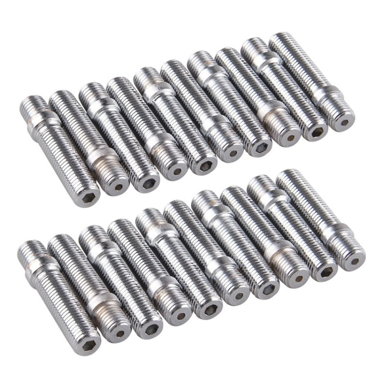 20 PCS 5cm Universal Car Modification Extended Wheels Stud Conversion M12x1.5 to M12x1.5 Screw Adapter LN032 LN033 LN044 - Nuts & Bolts by PMC TechLife | Online Shopping South Africa | PMC TechLife