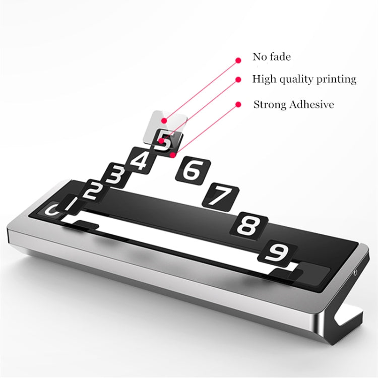 Creative Temporary Parking Card Car Sticker (Silver) - Parking Card by PMC TechLife | Online Shopping South Africa | PMC TechLife