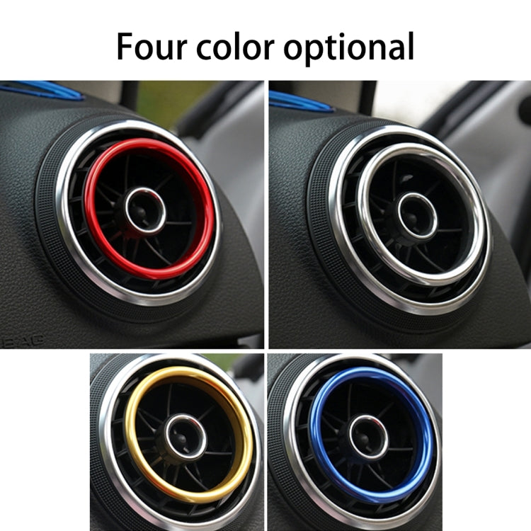 4 PCS Car Outlet Decorative Rings Aluminum Alloy Air Outlet Chrome Trim Ring Car Dashboard  Air Vents Cover Sticker Decoration for Audi A3(Magenta) - Decoration Rings by PMC Jewellery | Online Shopping South Africa | PMC Jewellery