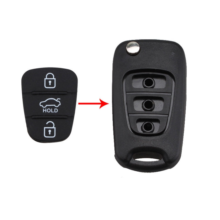 Replacement 3 Buttons Silicone Pad for Hyundai / Kia Car Key Shell, without Battery - Car Key Cases by PMC TechLife | Online Shopping South Africa | PMC TechLife