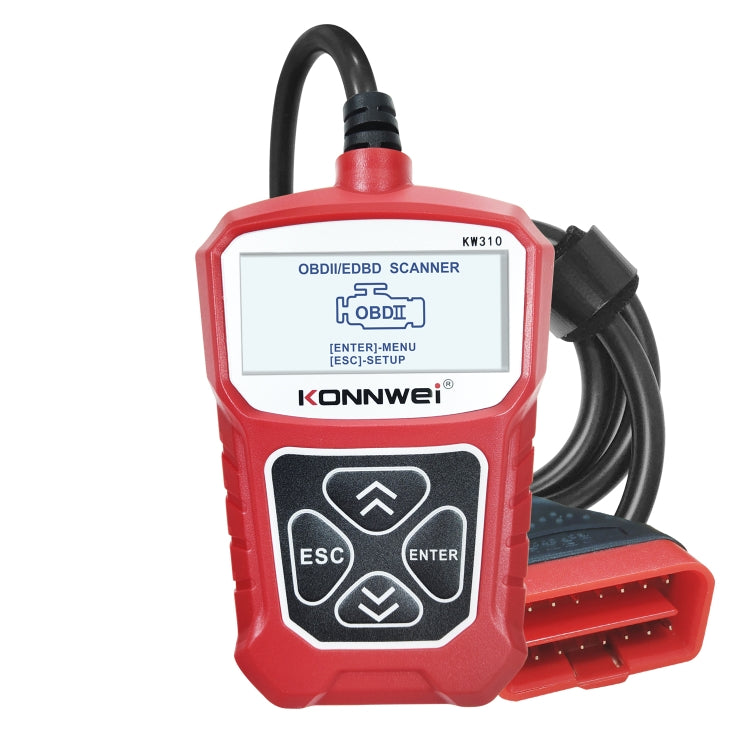 KONNWEI KW310 OBD Car Fault Detector Code Reader ELM327 OBD2 Scanner Diagnostic Tool(Red) - Code Readers & Scan Tools by KONNWEI | Online Shopping South Africa | PMC TechLife | Buy Now Pay Later Mobicred