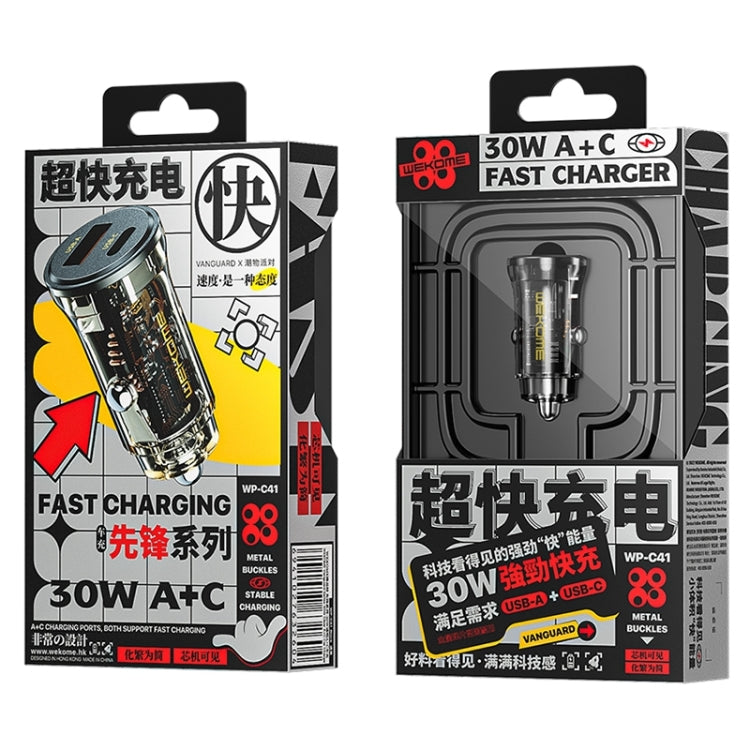 WK WP-C41 Vanguard Series 30W USB + Type-C Car Charger - Car Charger by WK | Online Shopping South Africa | PMC TechLife