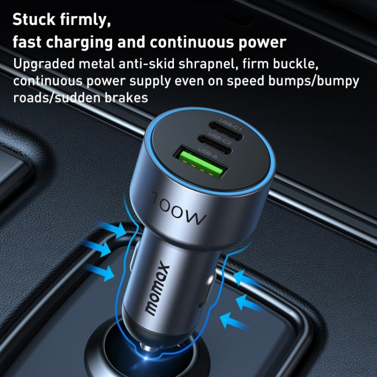 MOMAX UC17E 100W USB-C / Type-C x 2 + USB Three Ports Car Charger - Car Charger by MOMAX | Online Shopping South Africa | PMC Jewellery