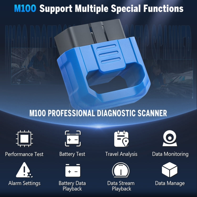 M100 ELM327 Bluetooth 4.0 OBD2 Fault Diagnostic Scanner - Code Readers & Scan Tools by PMC Jewellery | Online Shopping South Africa | PMC Jewellery