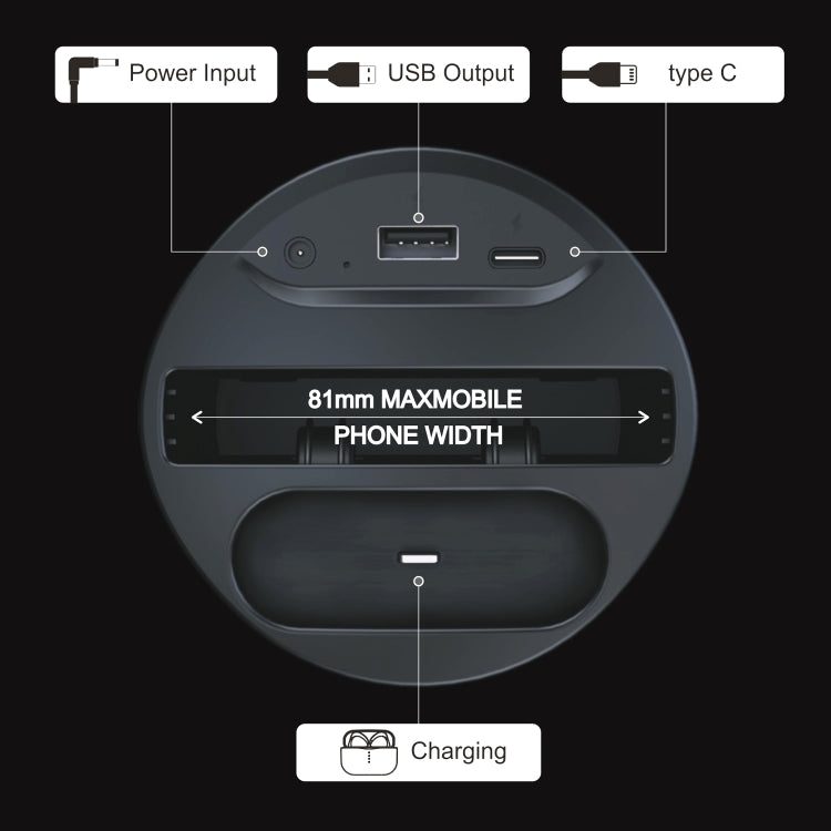 X13A 4 in 1 Car QI Standard Charging Cup Wireless Fast Charger - Car Charger by PMC TechLife | Online Shopping South Africa | PMC TechLife