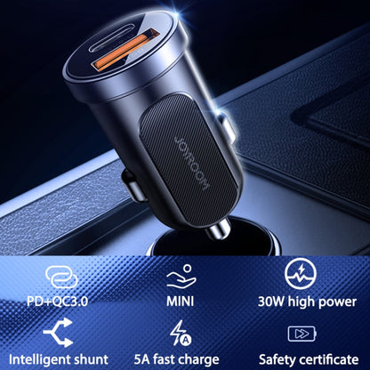 JOYROOM C-A08 30W Mini PD+QC3.0 Dual-port Smart Car Charger (Black) - Car Charger by JOYROOM | Online Shopping South Africa | PMC Jewellery | Buy Now Pay Later Mobicred