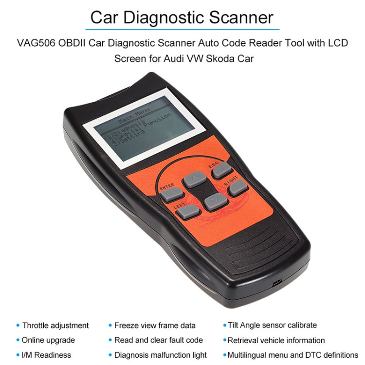 VAG506 Car Mini Code Reader OBD2 Fault Detector Diagnostic Tool - Code Readers & Scan Tools by PMC TechLife | Online Shopping South Africa | PMC TechLife