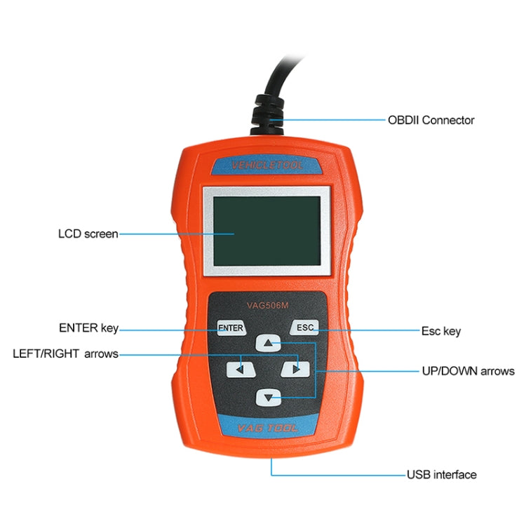 VAG506M Car Mini Code Reader OBD2 Fault Detector Diagnostic Tool, Nordic Version - Code Readers & Scan Tools by PMC Jewellery | Online Shopping South Africa | PMC Jewellery