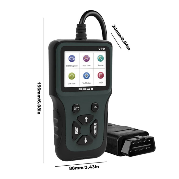 V311 OBD2 Scanner Color Screen Car Fault Detector 8 ~ 36V, Supports Chinese/English/French/German - Code Readers & Scan Tools by PMC Jewellery | Online Shopping South Africa | PMC Jewellery