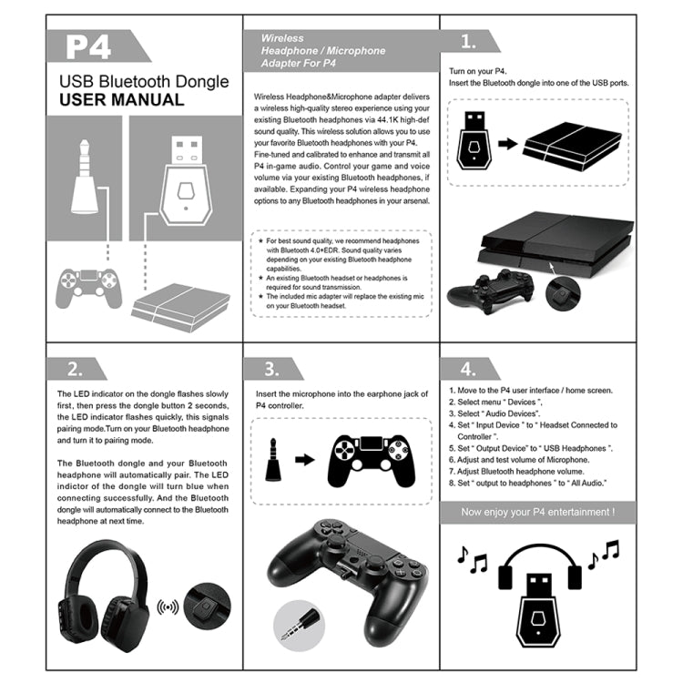 USB 4.0 Bluetooth Adapter Receiver and Transmitters for Sony PlayStation PS4 - Adapter & Cables by PMC Jewellery | Online Shopping South Africa | PMC Jewellery