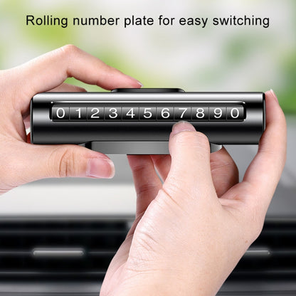 Car Metal Roller Creative Temporary Parking Card Parking Number Card (Silver Grey) - Parking Card by PMC Jewellery | Online Shopping South Africa | PMC Jewellery