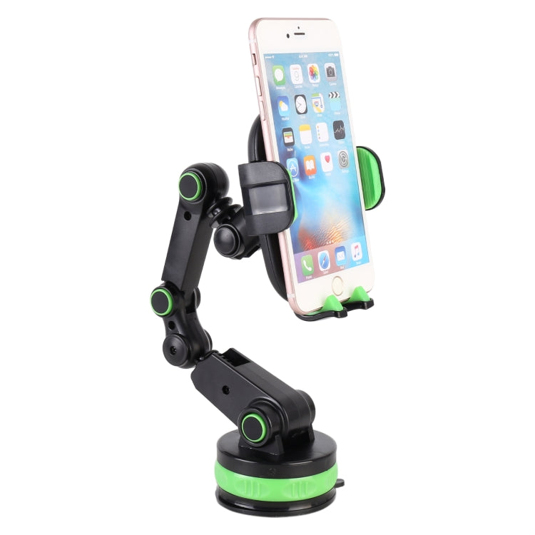 ZP-X0466 Car 360 Degree Rotating Telescopic Folding Round Suction Cup Mobile Phone Holder(Green) - Car Holders by PMC Jewellery | Online Shopping South Africa | PMC Jewellery