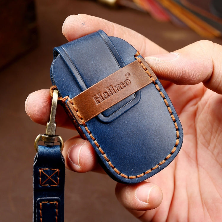 Hallmo Car Cowhide Leather Key Protective Cover Key Case for Hyundai IX35 A Style(Brown) - free shipping - PMC TechLife - Order now!